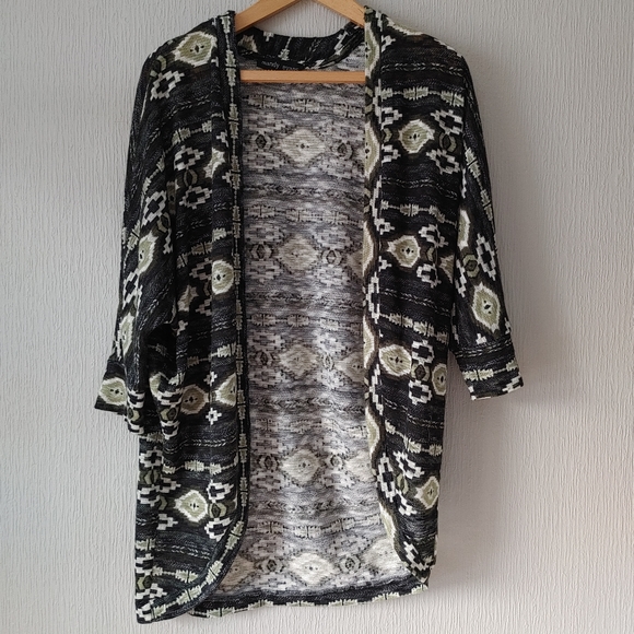 Mandy Evans Open Cardigan Green/Black Size S - Picture 4 of 7